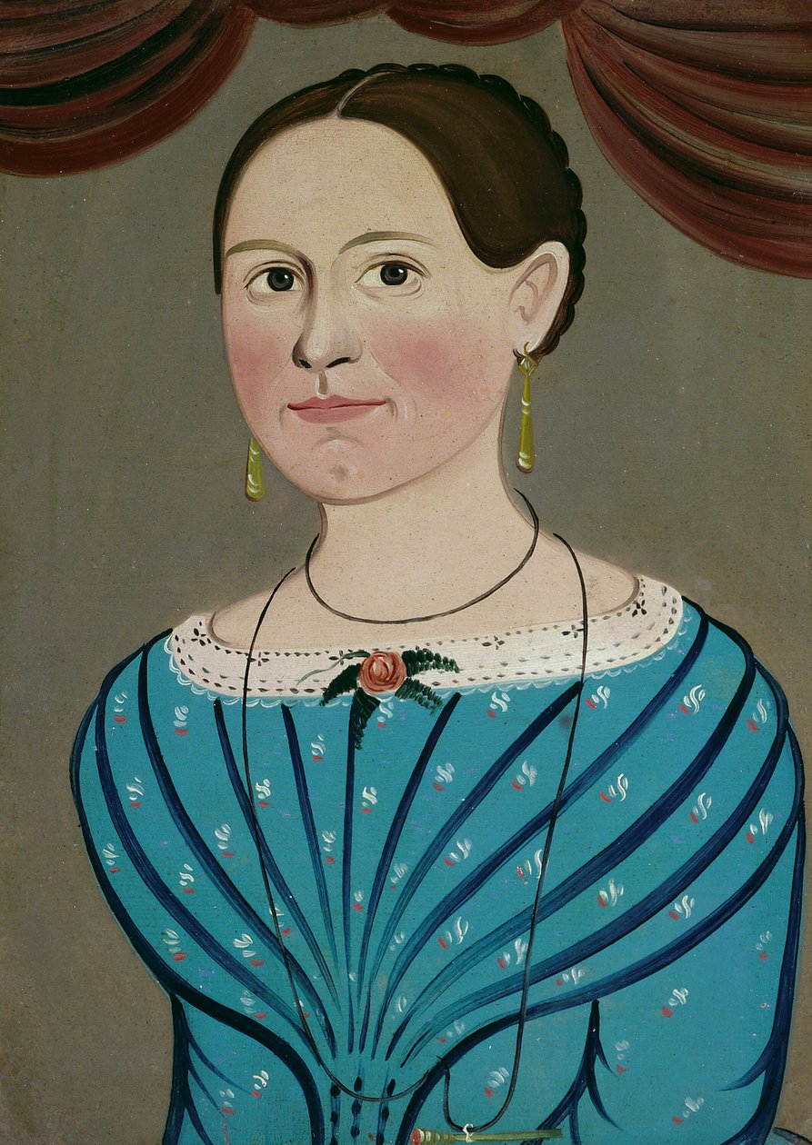 Frau in einem blauen Kleid, um 1840 von School of William Matthew Prior