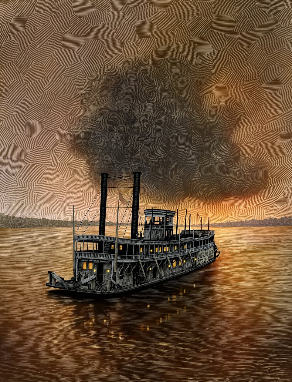 Mississippi-Dampfschiff, 2015 von Scott McKowen