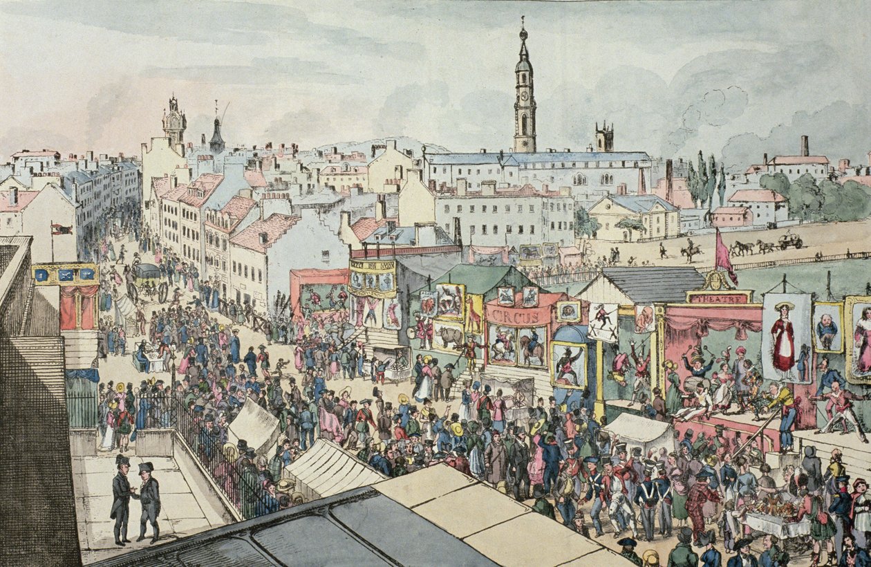 Zeichnung der Glasgow Fair, aus The Glasgow Looking Glass, 1825 von Scottish School