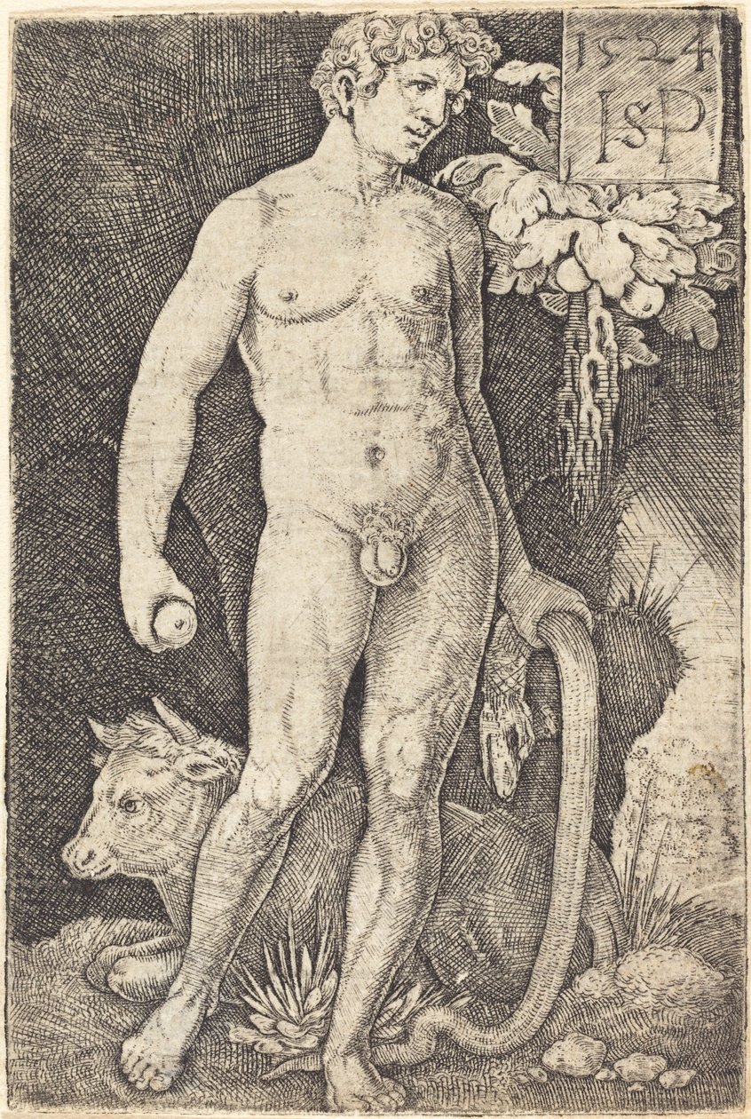 Adam stehend von Sebald Beham