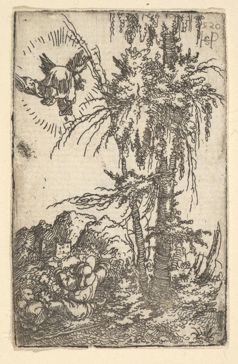 Joachim erhält das Versprechen der Geburt der Jungfrau, 1520 von Sebald Beham