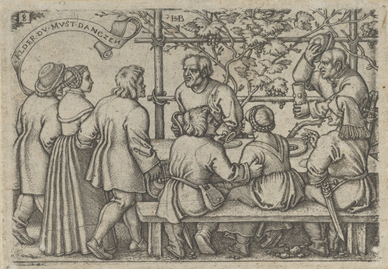 Bauernfest, aus Das Bauernfest oder die zwölf Monate, 1546-47 von Sebald Beham