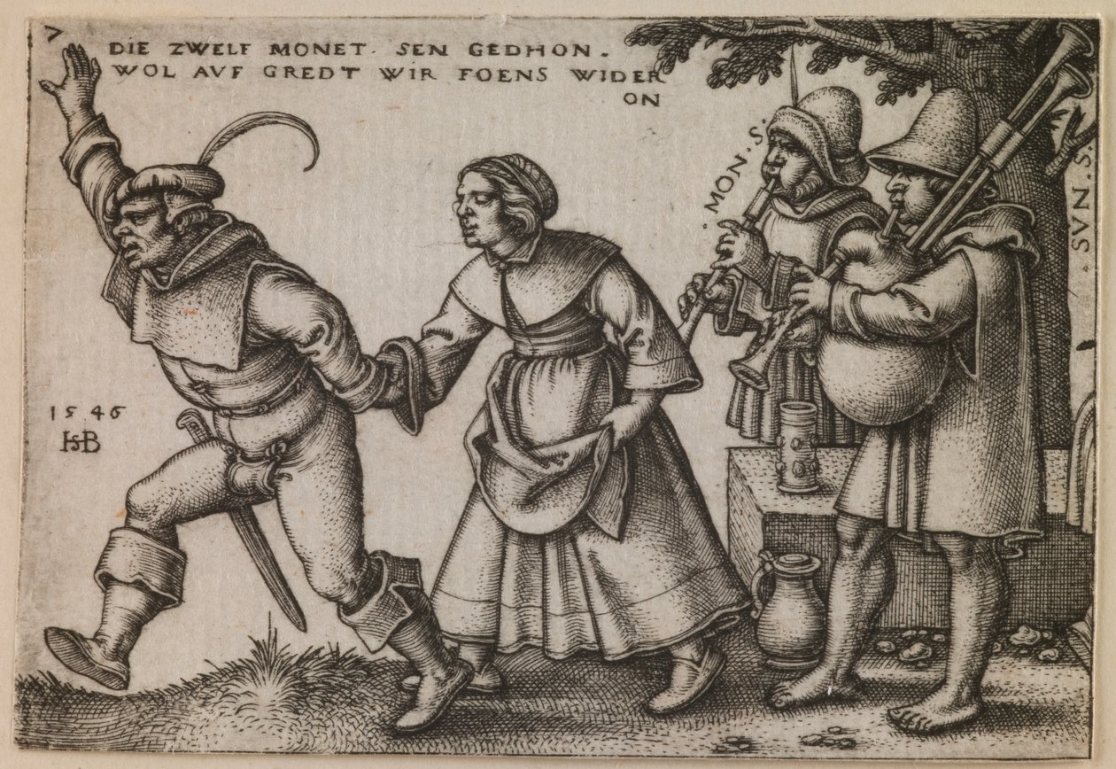 „Das Jahresende“ aus der Serie „Das Bauernfest oder Die zwölf Monate“ von Sebald Beham