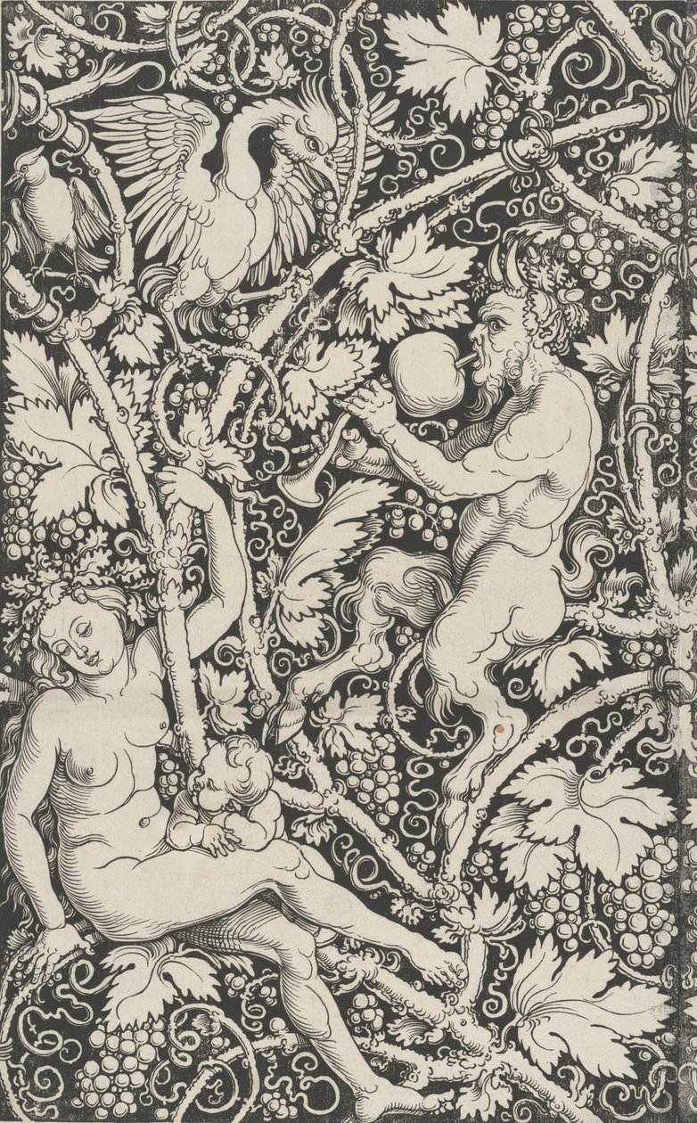 Tapete mit Satyrfamilie, 1515 von Sebald Beham