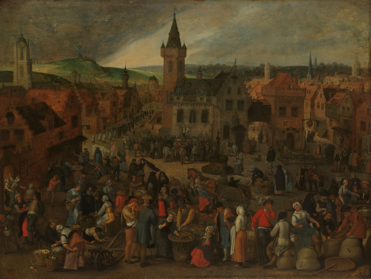 Markttag in einer flämischen Stadt von Sebastian Vrancx