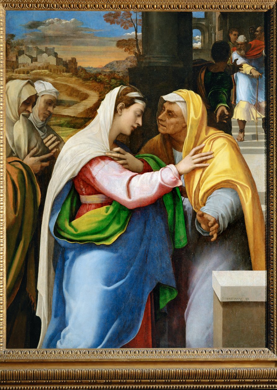 Die Heimsuchung, Jungfrau Maria besucht die Heilige Elisabeth von Sebastiano del (c.1485 1547) Piombo
