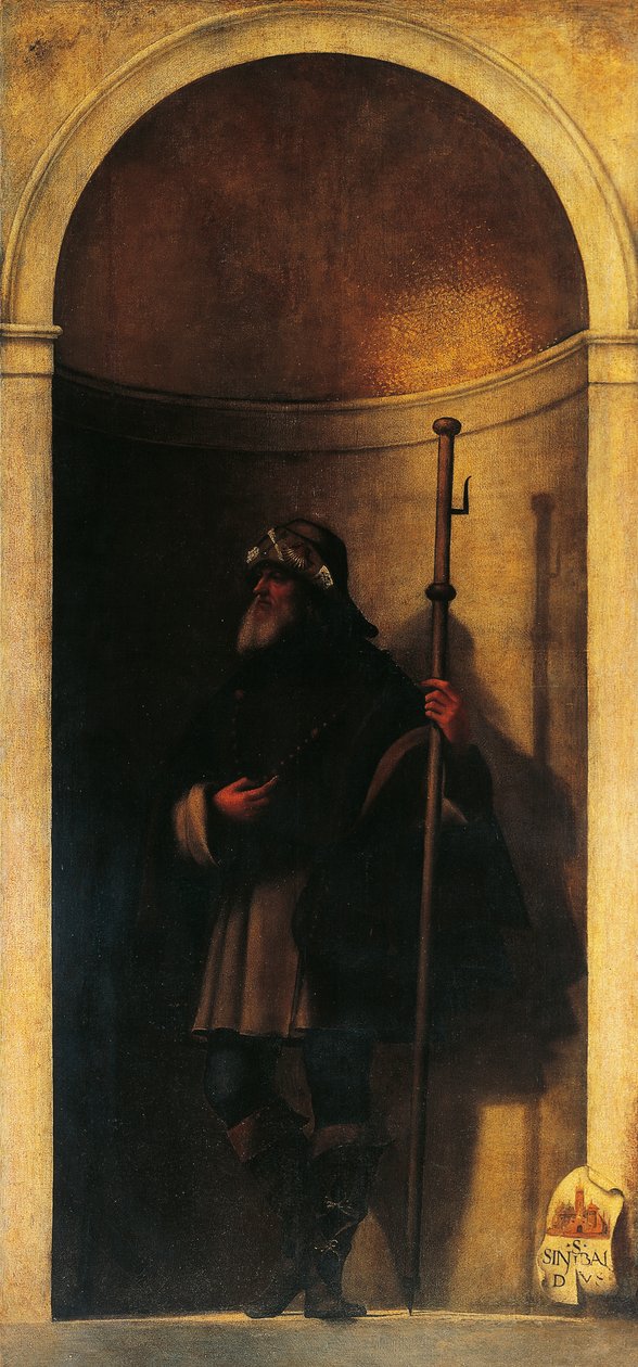 St. Sinibald, Dekoration der Orgelklappe, ca. 1509 von Sebastiano del (c.1485 1547) Piombo