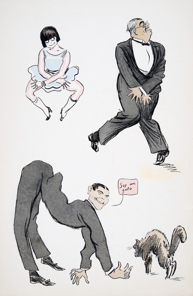 Demonstration verschiedener moderner Beinbewegungen zur Musik, aus White Bottoms, veröffentlicht 1927 von Sem