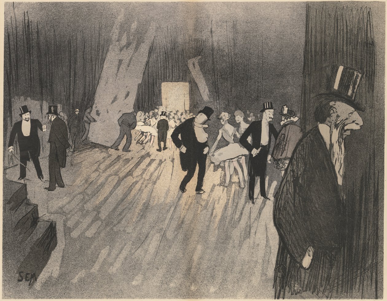 Hinter den Kulissen des Balletts von Sem (Georges Gourçat)