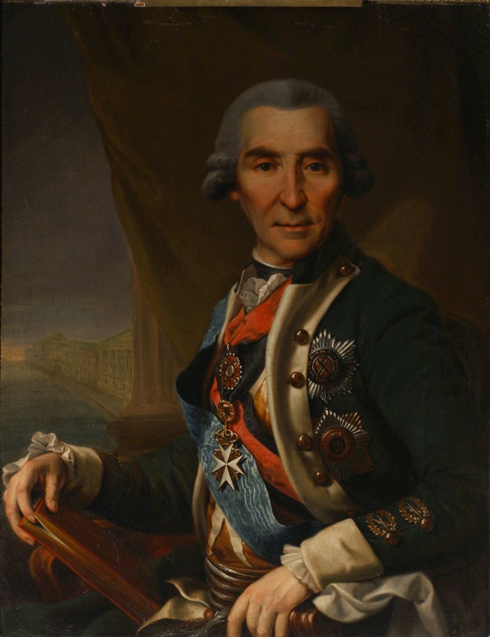 Porträt von Ivan Loginovich Golenishchev-Kutuzov 1729-1802 von Semyon Glukovsky