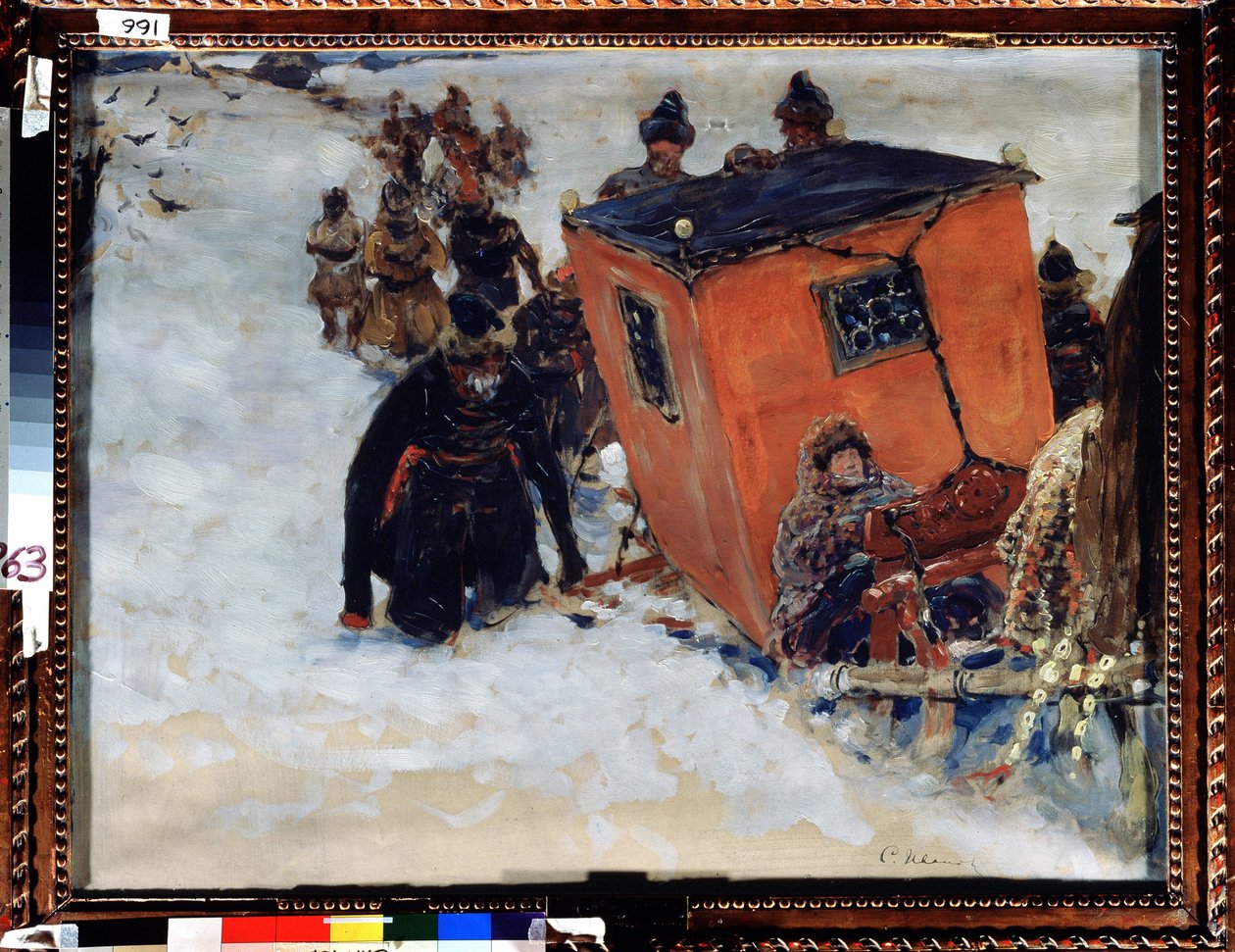 Der geschlossene Schlitten der Bojaren von Sergei Ivanovich Gribkov