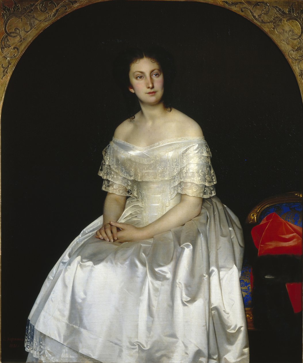 Porträt von Prinzessin Maria Wassiljewna Woronzowa 1819-1894, 1851 von Sergei Konstantinovich Zaryanko