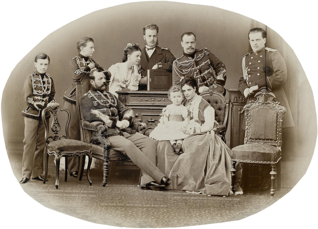 Die Familie von Kaiser Alexander II. von Russland, ca. 1871 von Sergei Lvovich Levitsky