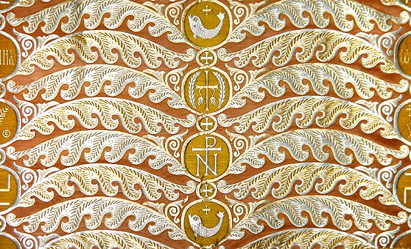 Olovyanishnikov Manufaktur Gold Satin, frühes 20. Jahrhundert von Sergei Vashkov