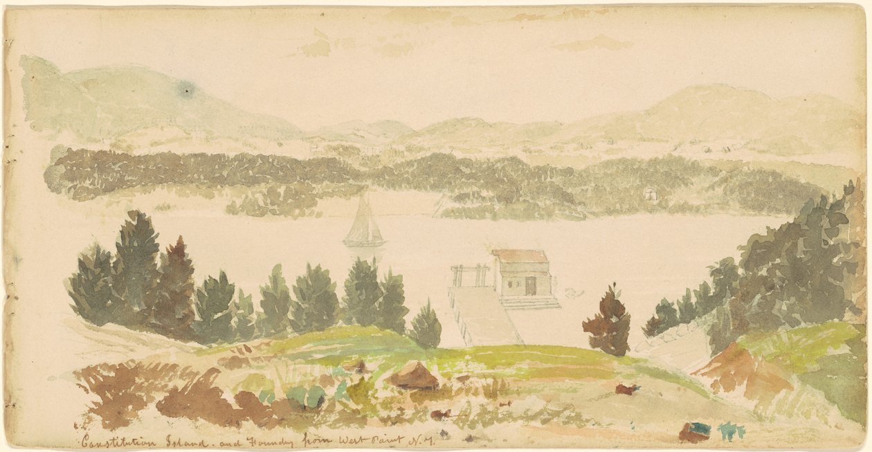 Constitution Island und Gießerei von West Point, New York von Seth Eastman