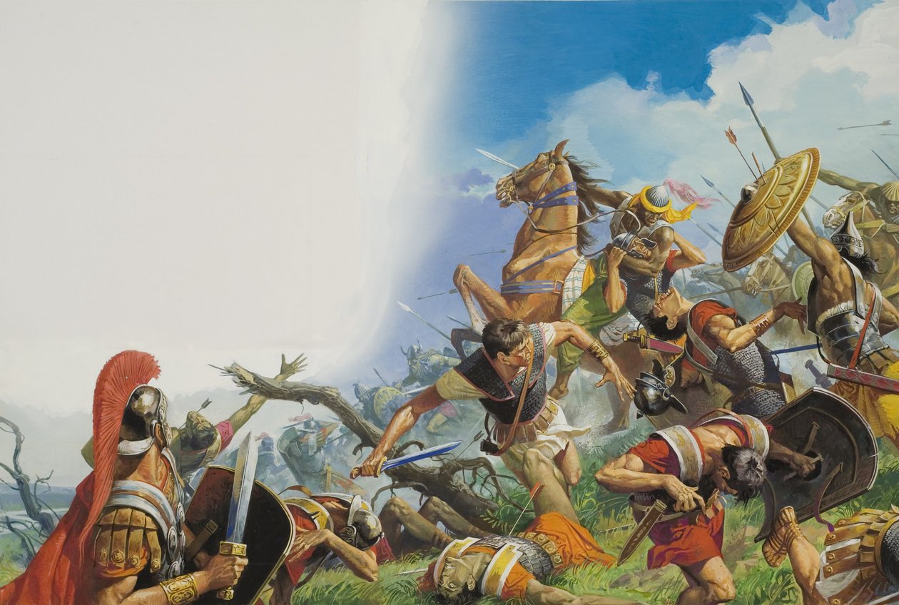 Die Schlacht von Cannae im Jahr 216 v. Chr. von Severino Baraldi