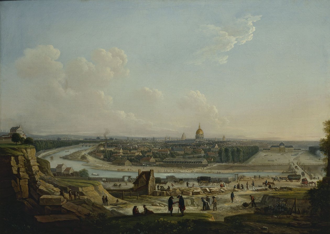 Gesamtansicht von Paris, von der Anhöhe von Chaillot, 1818 von Seyfert