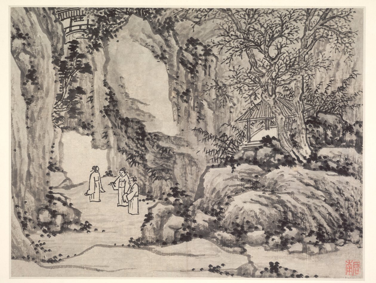Zwölf Ansichten des Tigerhügels, Suzhou: Die Schwertquelle, Tigerhügel von Shen Zhou