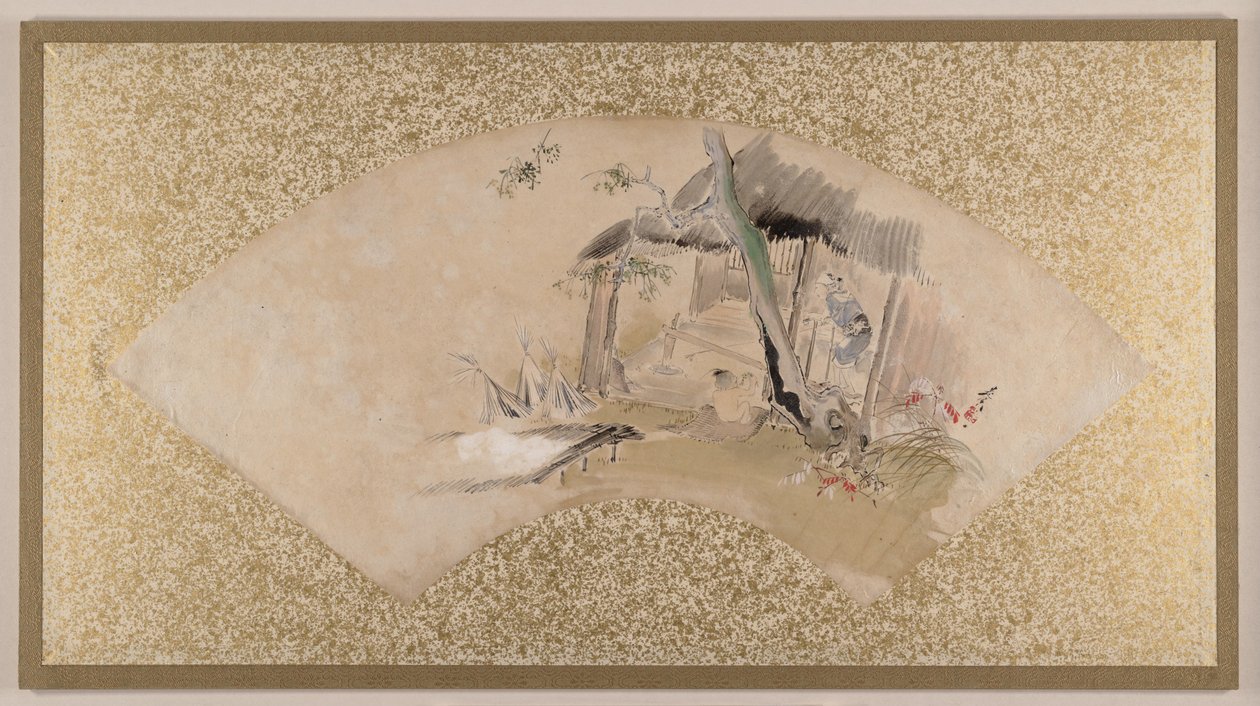 Haus mit Frau und Baby von Shibata Zeshin