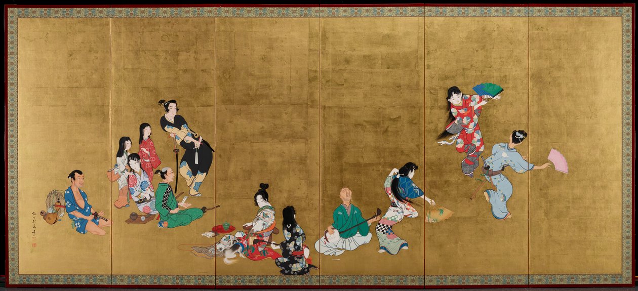 Die vier Fertigkeiten [links eines Paares] von Shibata Zeshin