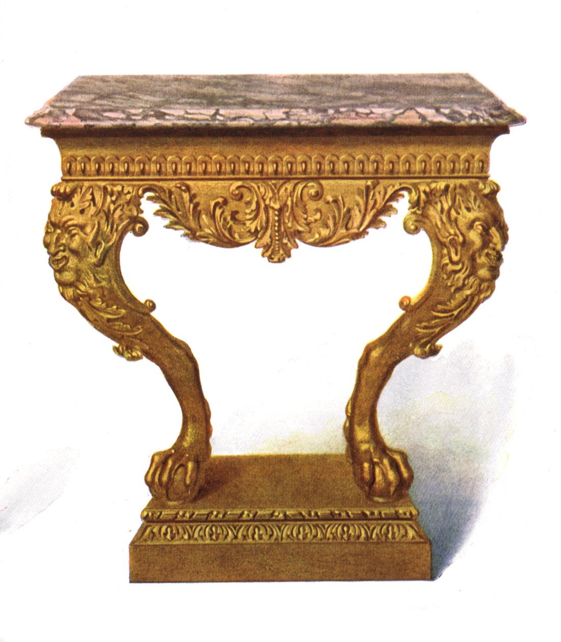 Vergoldeter Konsolentisch, 1906 von Shirley Charles Llewellyn Slocombe