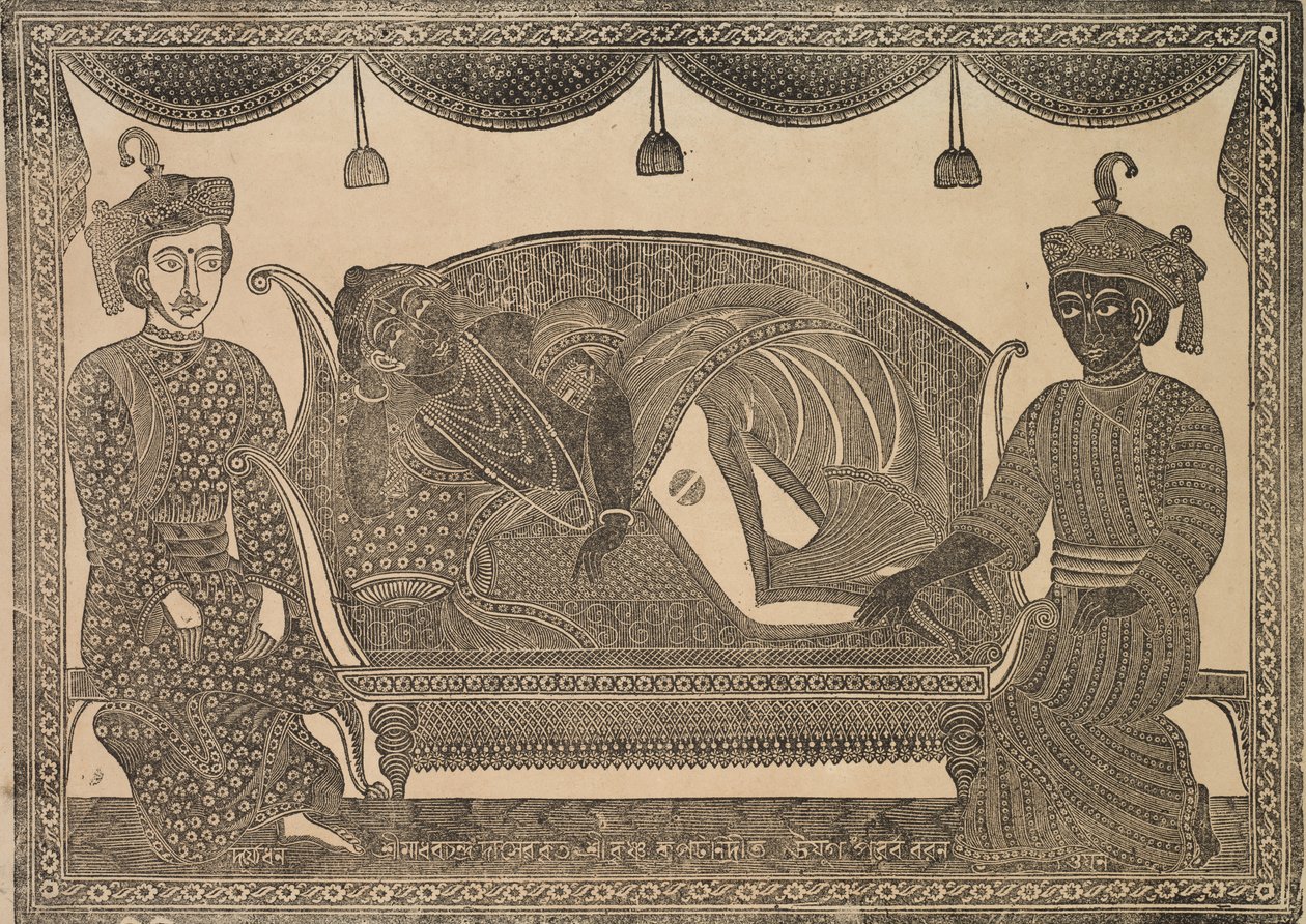 Kalighat-Malerei, 1800er Jahre von Shri Gobinda Chandra Roy