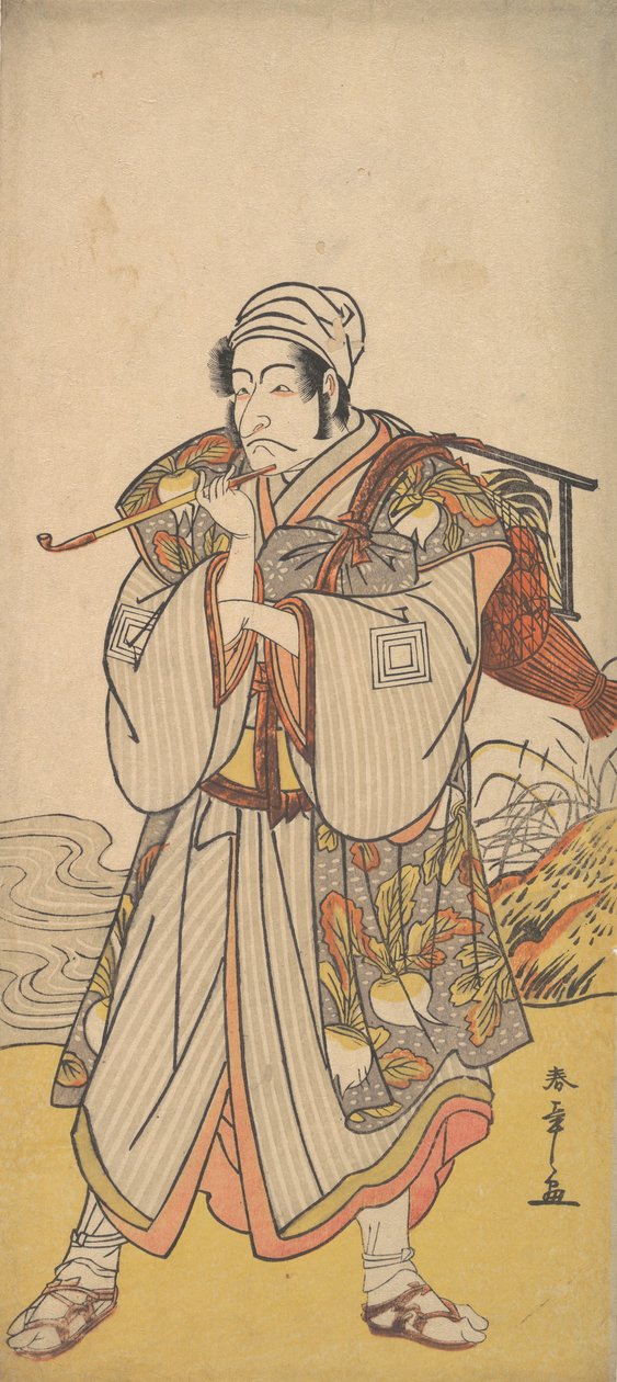 Der Schauspieler Danjuro III als wandernder Händler, 1726-1792 von Shunsho
