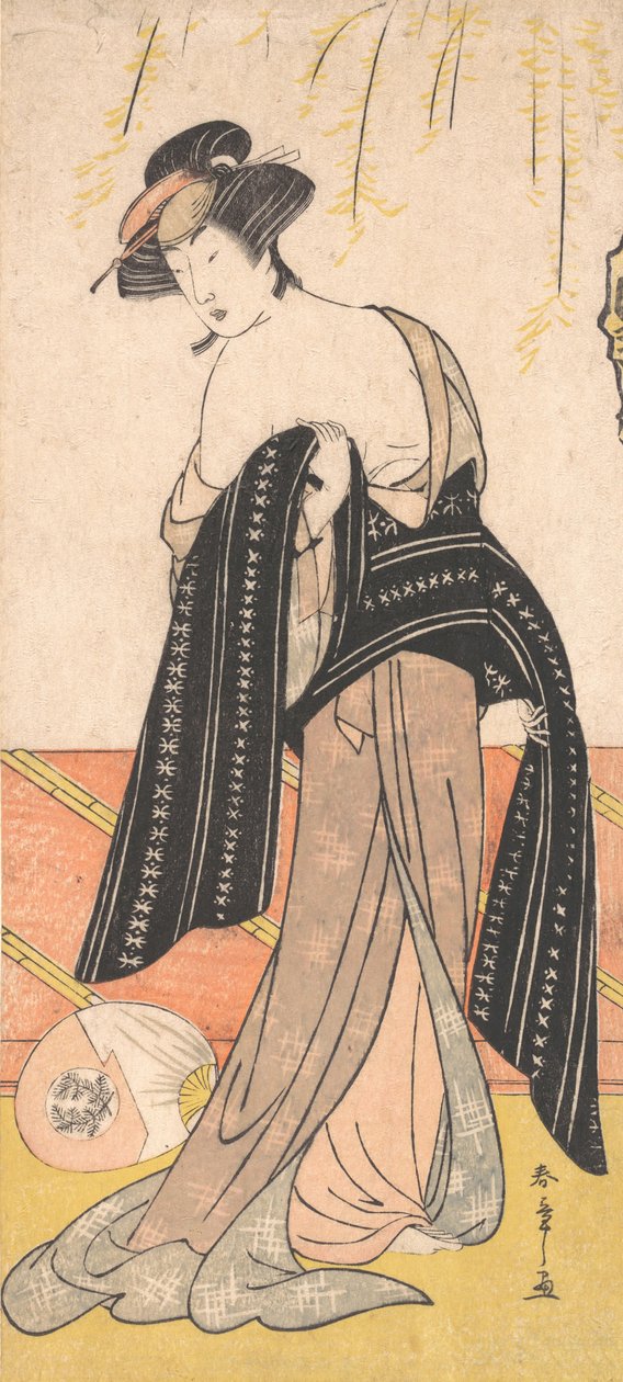 Der Schauspieler Nakamura Riko als Oiran, ca. 1779 von Shunsho