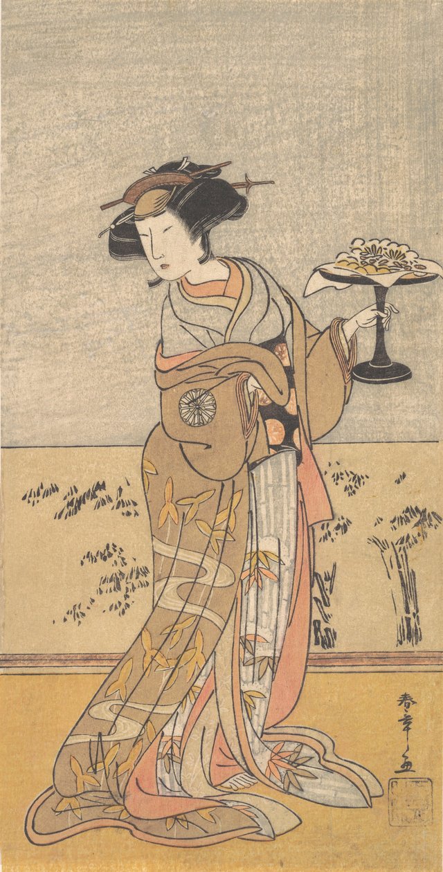 Der erste Nakamura Tomijuro in der Rolle von Shigenoi, 10. Monat, 1777 von Shunsho