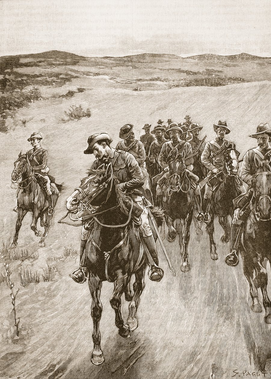 Auf der Spur von Lobengula, 1893, Illustration aus 