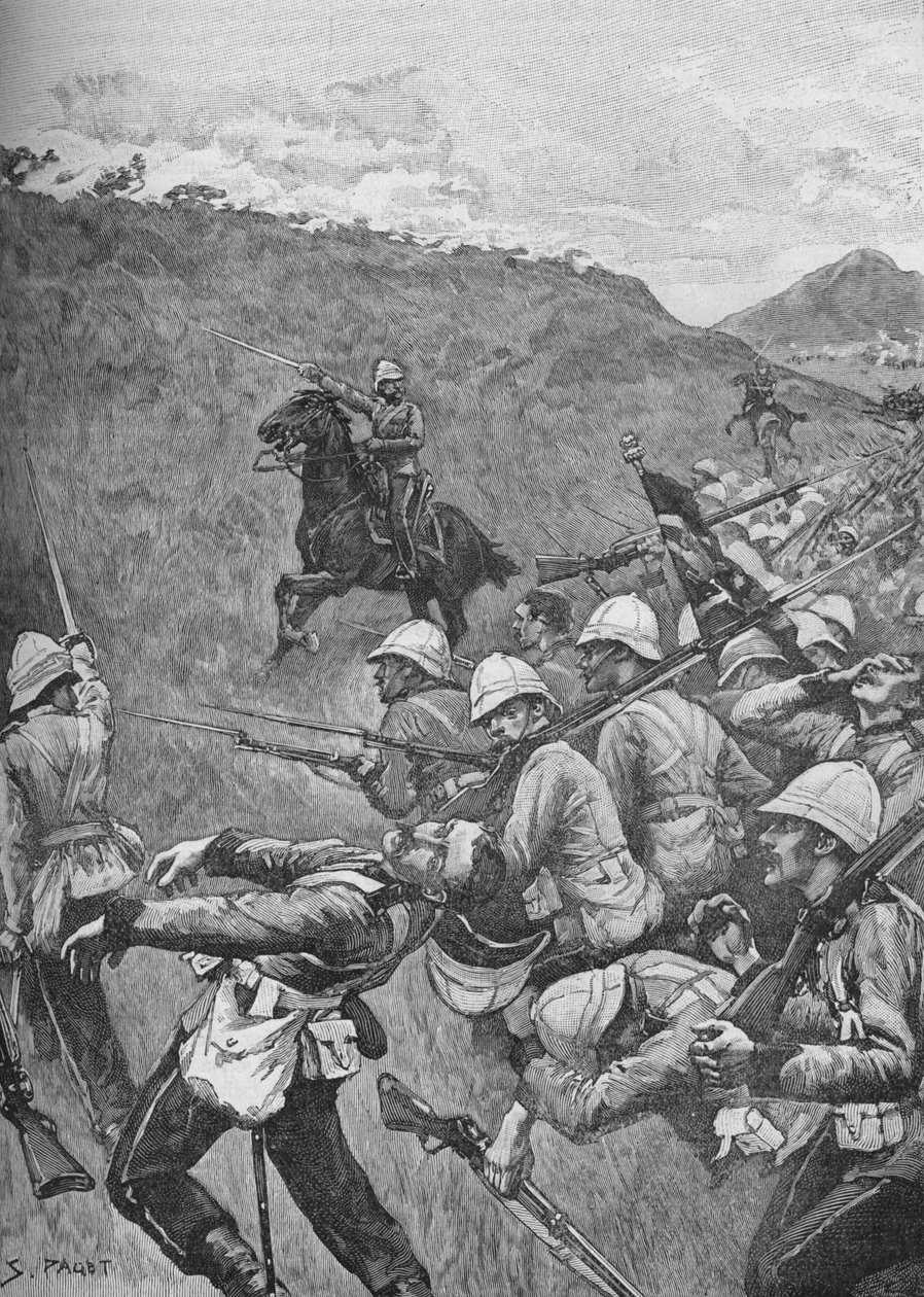 Die Männer kämpften weiter durch den Hagel des Feuers, 1902 von Sidney Paget