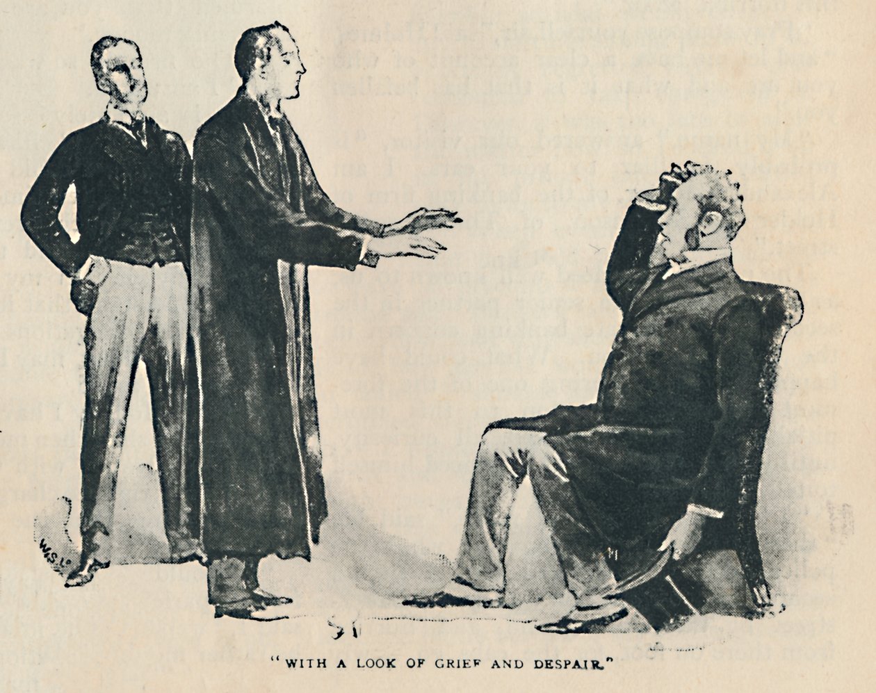 Mit einem Blick von Trauer und Verzweiflung, 1892 von Sidney Paget