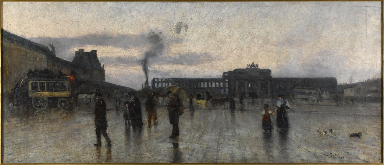 Die Ruinen der Tuilerien und der Place du Carrousel von Siebe Johannes Ten Kate
