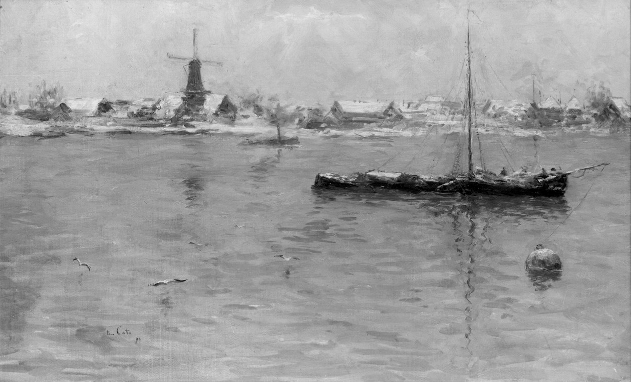 Dordrecht im Winter von Siebe Johannes ten Cate