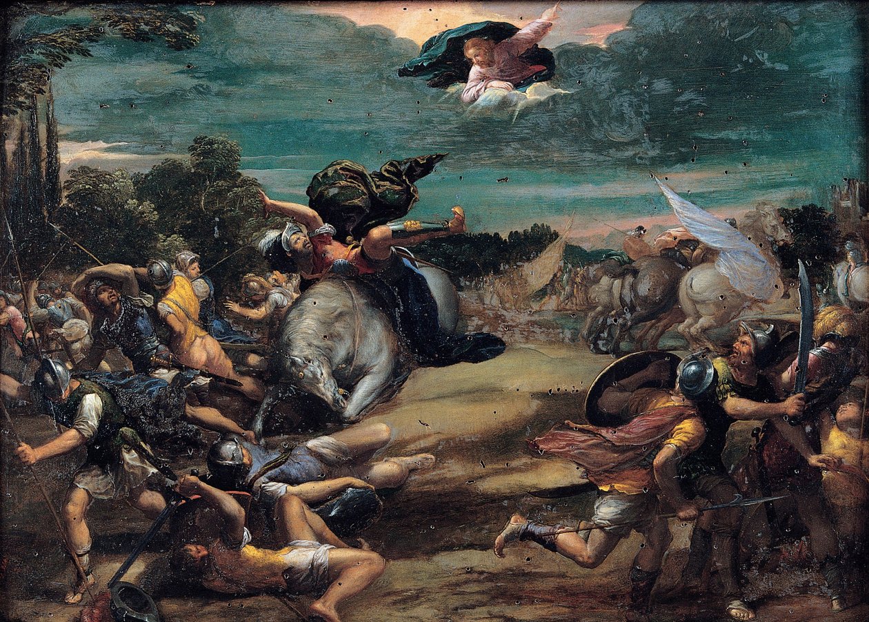 Die Bekehrung auf dem Weg nach Damaskus, 1590-1595 von Sigismondo Scarsellino