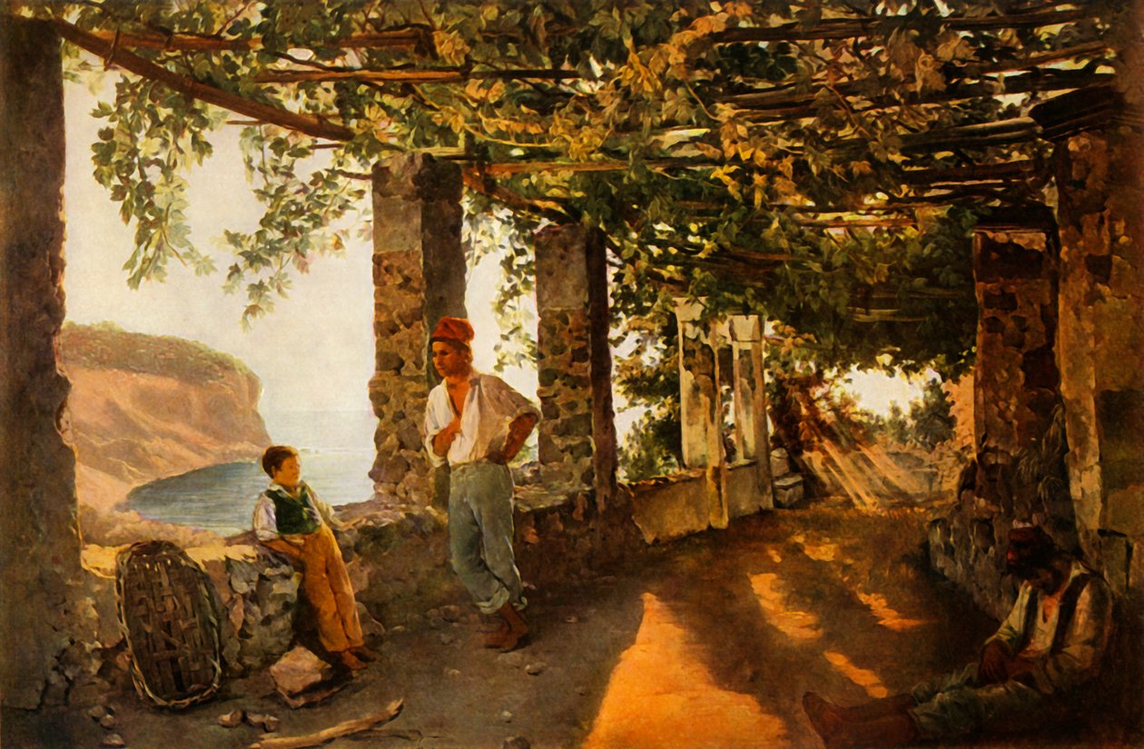 Eine Terrasse am Meer, 1828, 1965 von Sil