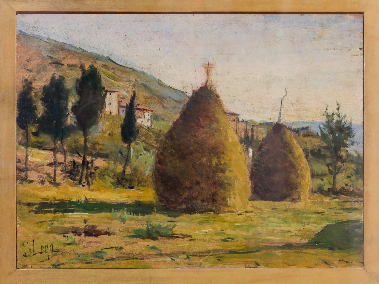 Heuhaufen in der Sonne, ca. 1890 von Silvestro Lega