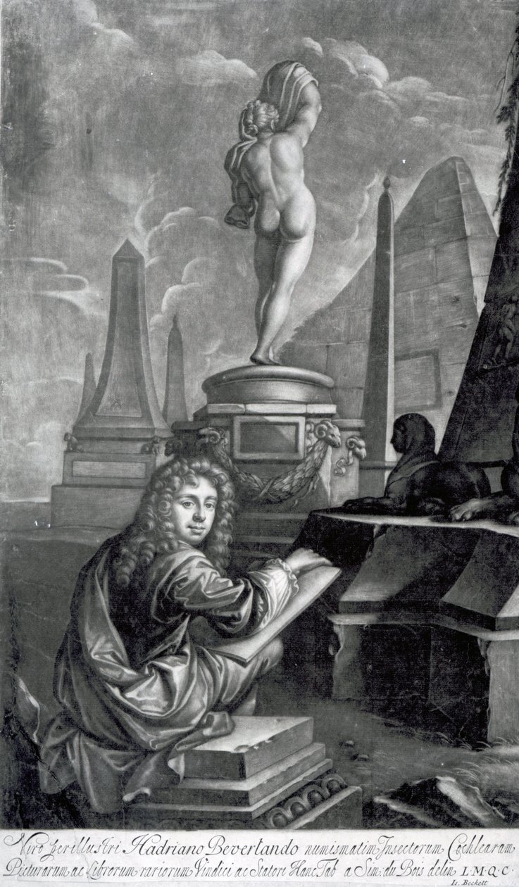 Adrian Beverland, graviert von Isaac Beckett von Simon (after) Du Bois