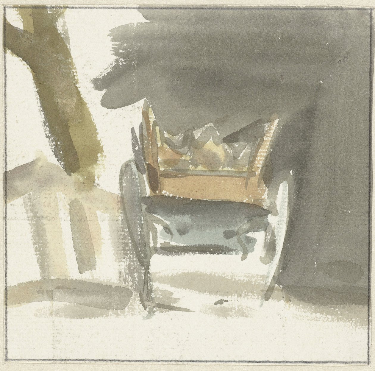 Bauernwagen, von hinten gesehen von Simon Andreas Krausz