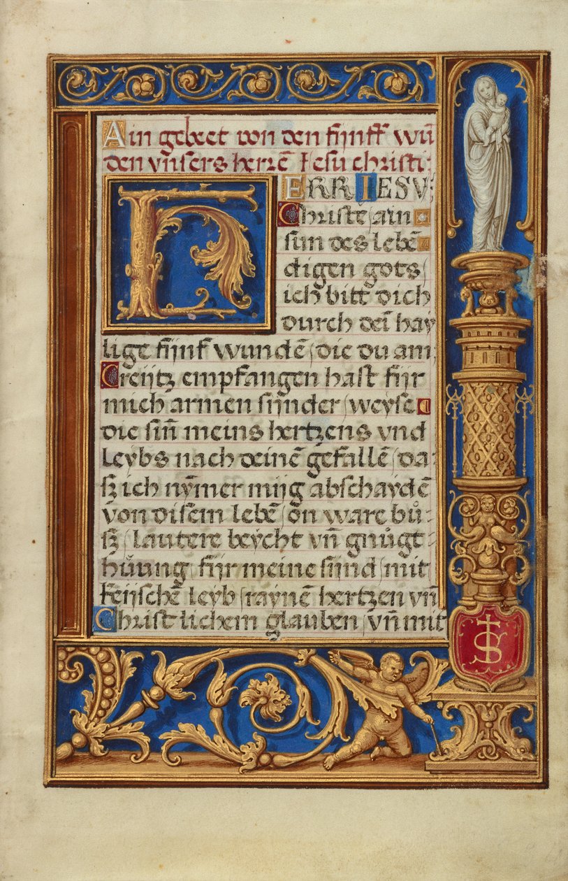 Geschmückte Textseite von Simon Bening