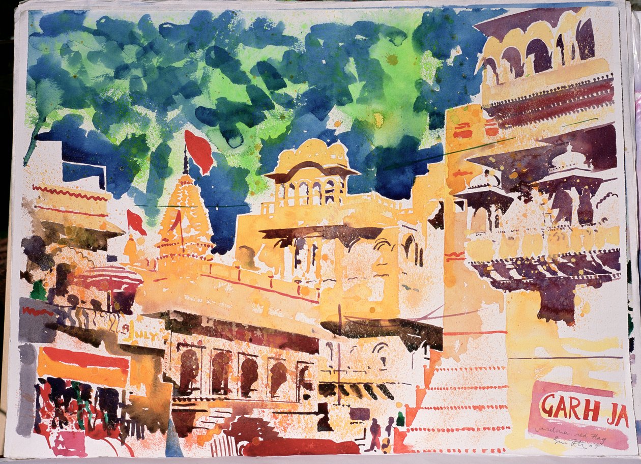Jaiselmer Rote Flagge, 2007 von Simon Fletcher