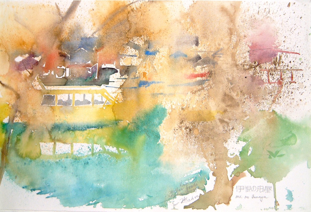 Regen und gelbe Boote von Simon Fletcher