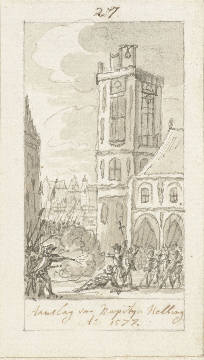Der Tod von Kapitän Herman van der Helling, 23. November 1577 von Simon Fokke