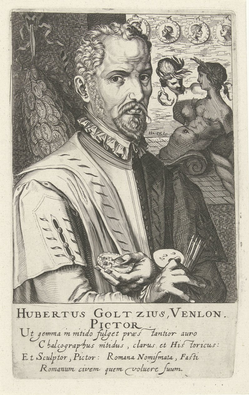 Porträt von Hubert Goltzius von Simon Frisius