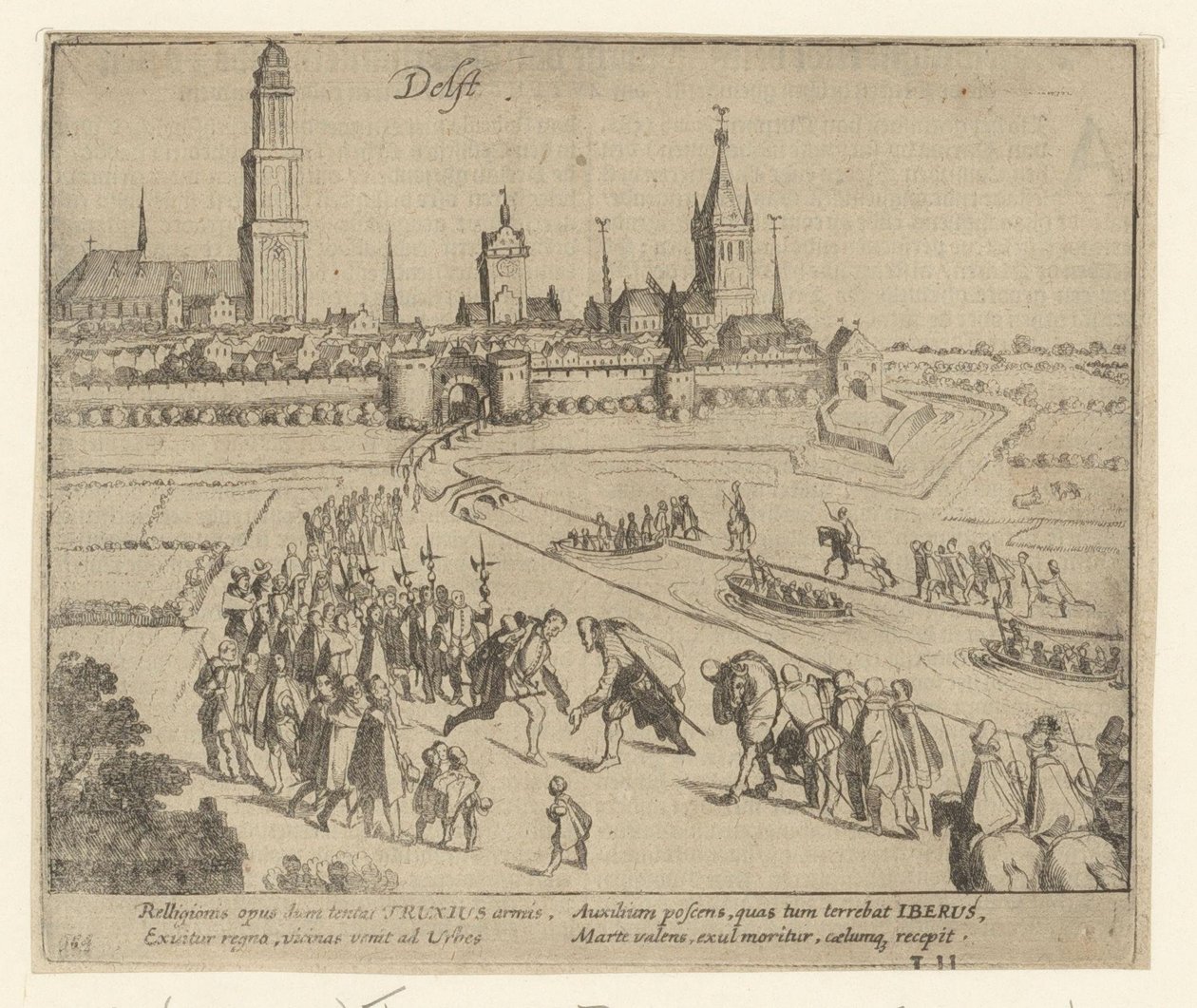 Truchsess wird in Delft empfangen, 1584 von Simon Frisius