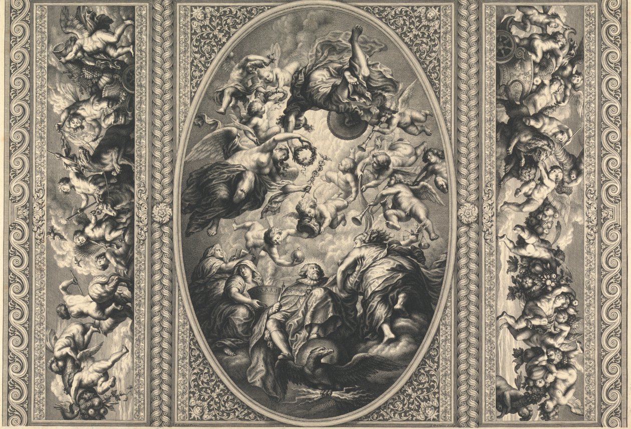Die Decke im Bankettsaal von Whitehall von Simon Gribelin