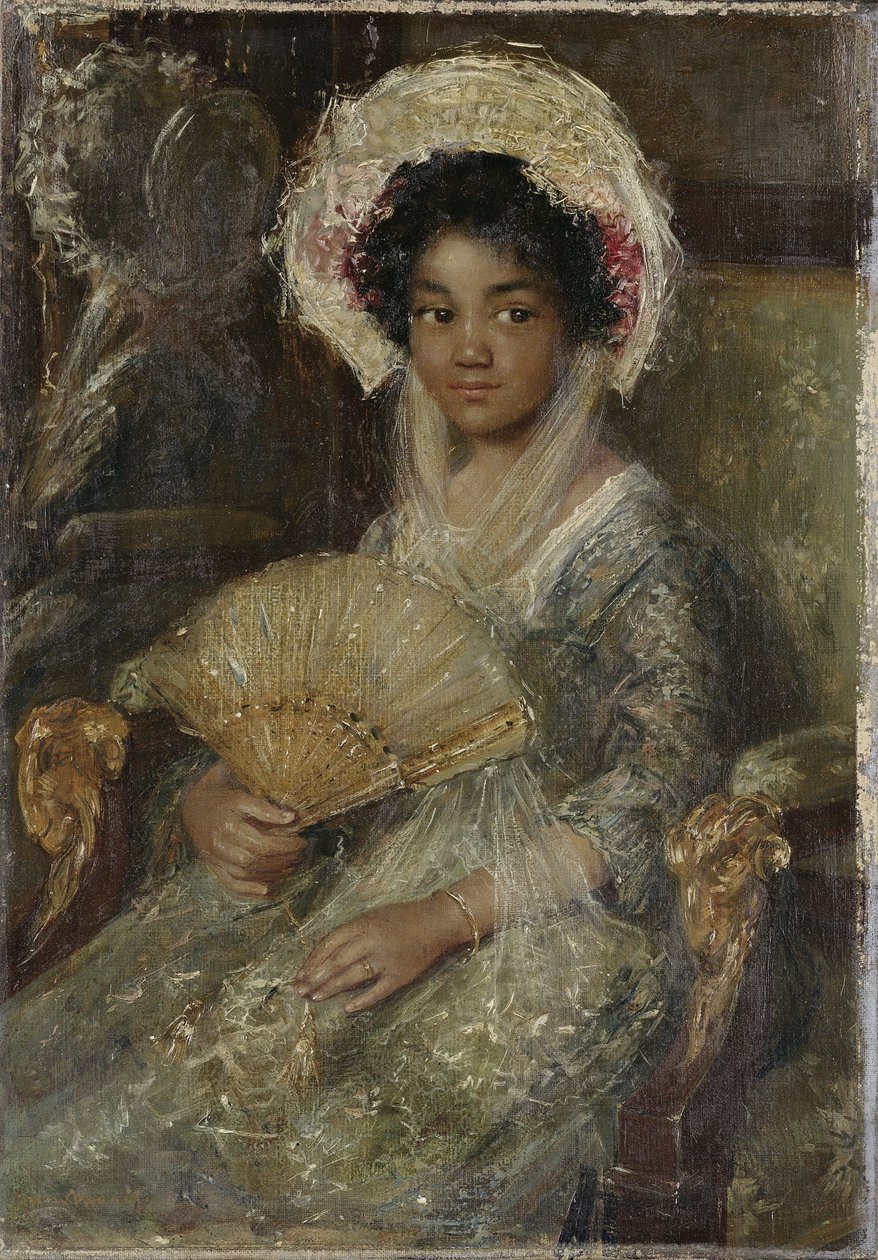 Junge Frau mit einem Fächer (ca. 1906) von Simon Maris
