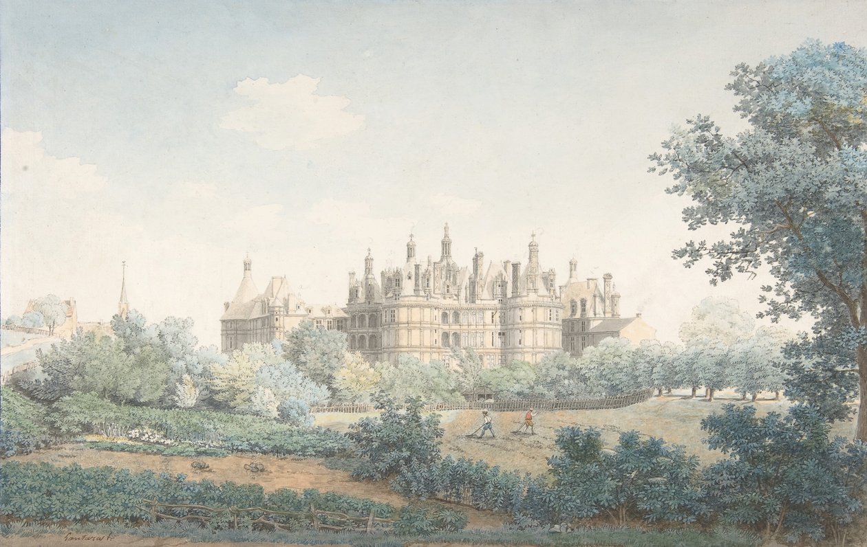 Das Schloss von Chambord vom Südwesten aus gesehen, 18. Jahrhundert von Simon Mathurin Lantara