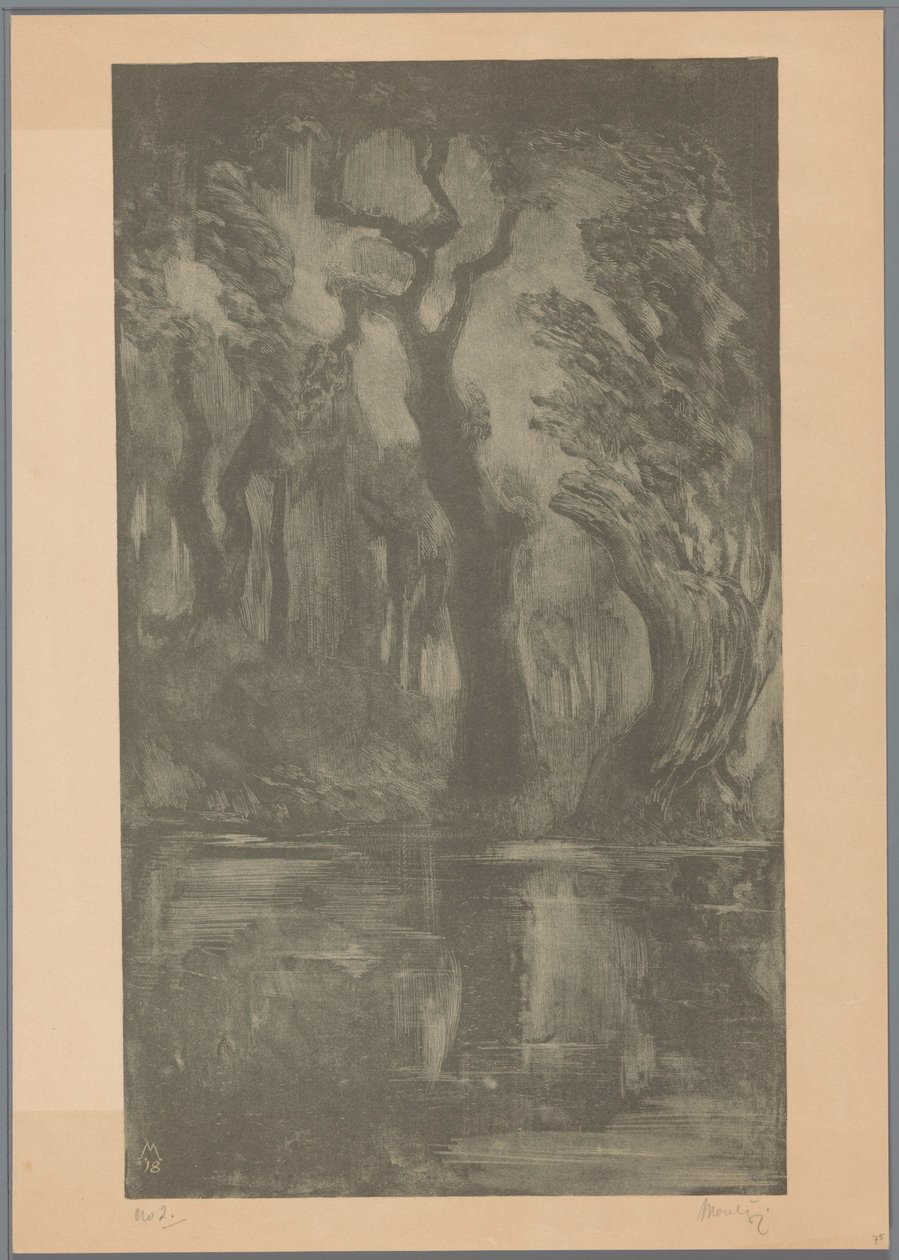 Wasser im Wald (Traumwald) von Simon Moulijn (signed by artist)