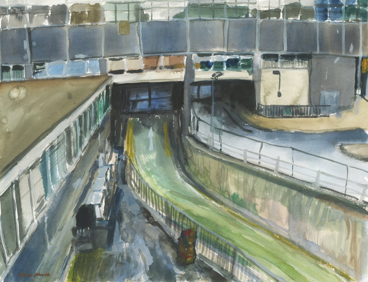 Bahnhof Taxi-Ausgang Eingang von Simon Neville